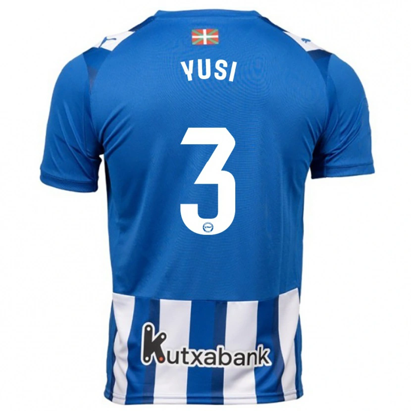 Danxen Kvinnor Youssef Enríquez #3 Blå Vit Hemmatröja Matchtröjor 2025/26 Tröjor T-Tröja