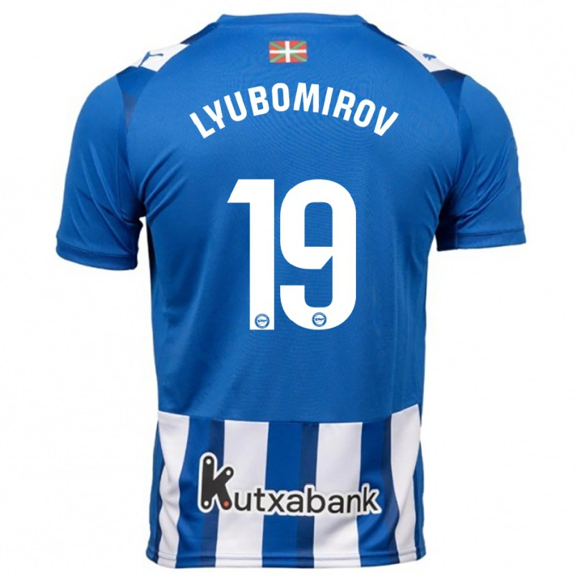 Danxen Kvinnor Daniel Lyubomirov #19 Blå Vit Hemmatröja Matchtröjor 2025/26 Tröjor T-Tröja