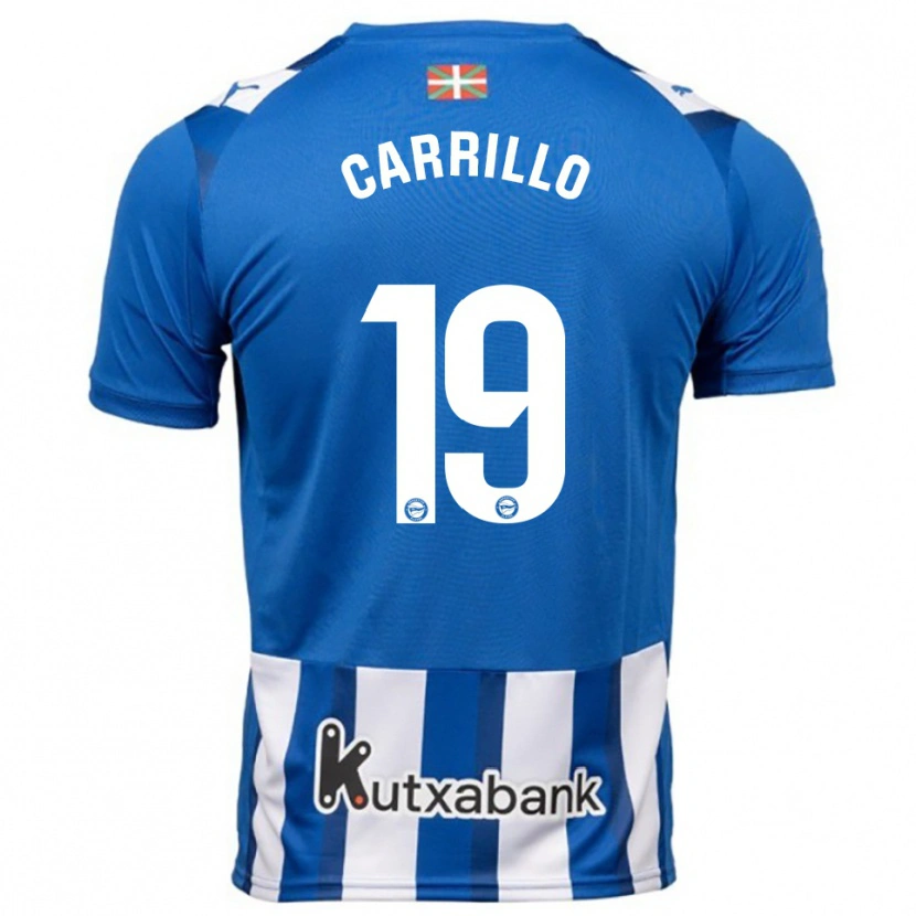 Danxen Kvinnor Sara Carrillo #19 Blå Vit Hemmatröja Matchtröjor 2025/26 Tröjor T-Tröja