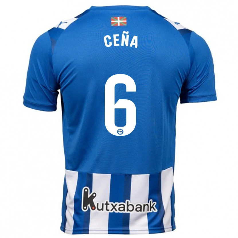 Danxen Kvinnor Marcos Ceña #6 Blå Vit Hemmatröja Matchtröjor 2025/26 Tröjor T-Tröja