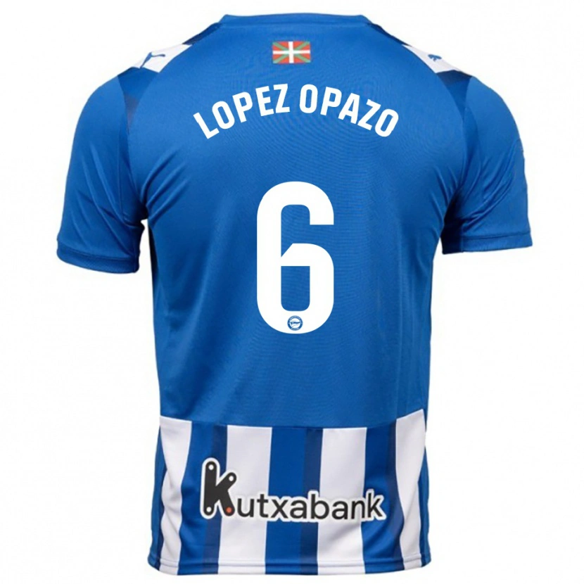 Danxen Kvinnor Nayadet Zulema Lopez Opazo #6 Blå Vit Hemmatröja Matchtröjor 2025/26 Tröjor T-Tröja