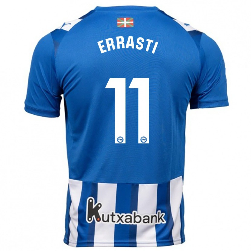 Danxen Kvinnor Elene Errasti #11 Blå Vit Hemmatröja Matchtröjor 2025/26 Tröjor T-Tröja