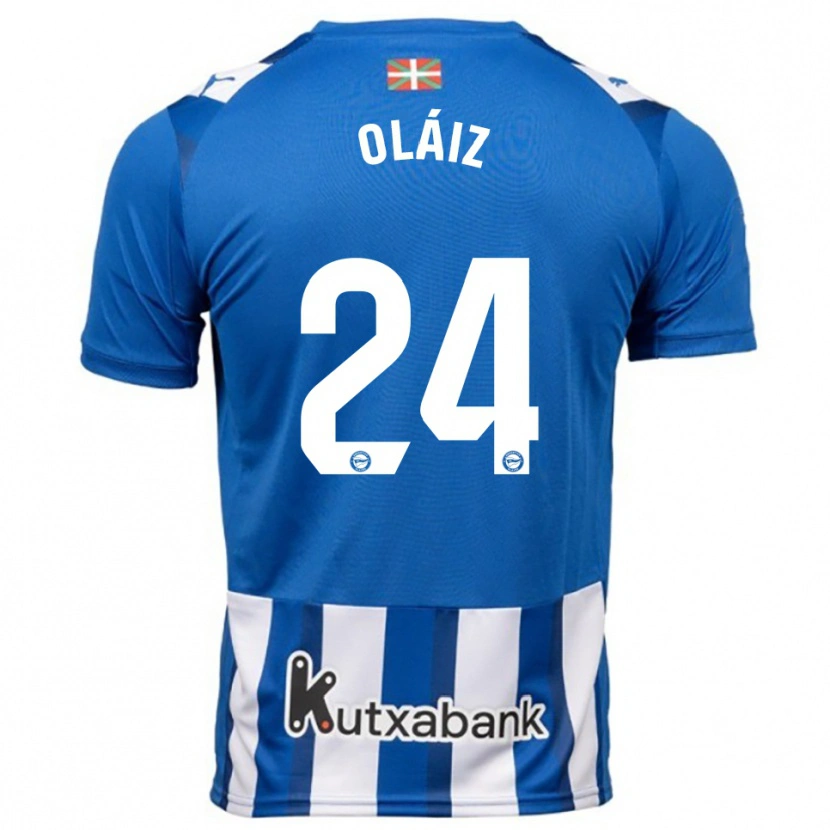Danxen Kvinnor Xanet Oláiz #24 Blå Vit Hemmatröja Matchtröjor 2025/26 Tröjor T-Tröja