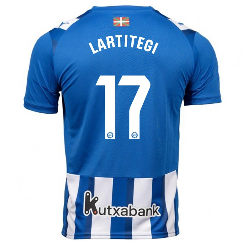 Danxen Kvinnor Julen Lartitegi #17 Blå Vit Hemmatröja Matchtröjor 2025/26 Tröjor T-Tröja