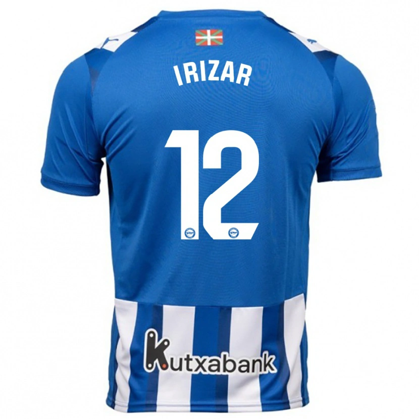 Danxen Kvinnor Manex Irizar #12 Blå Vit Hemmatröja Matchtröjor 2025/26 Tröjor T-Tröja