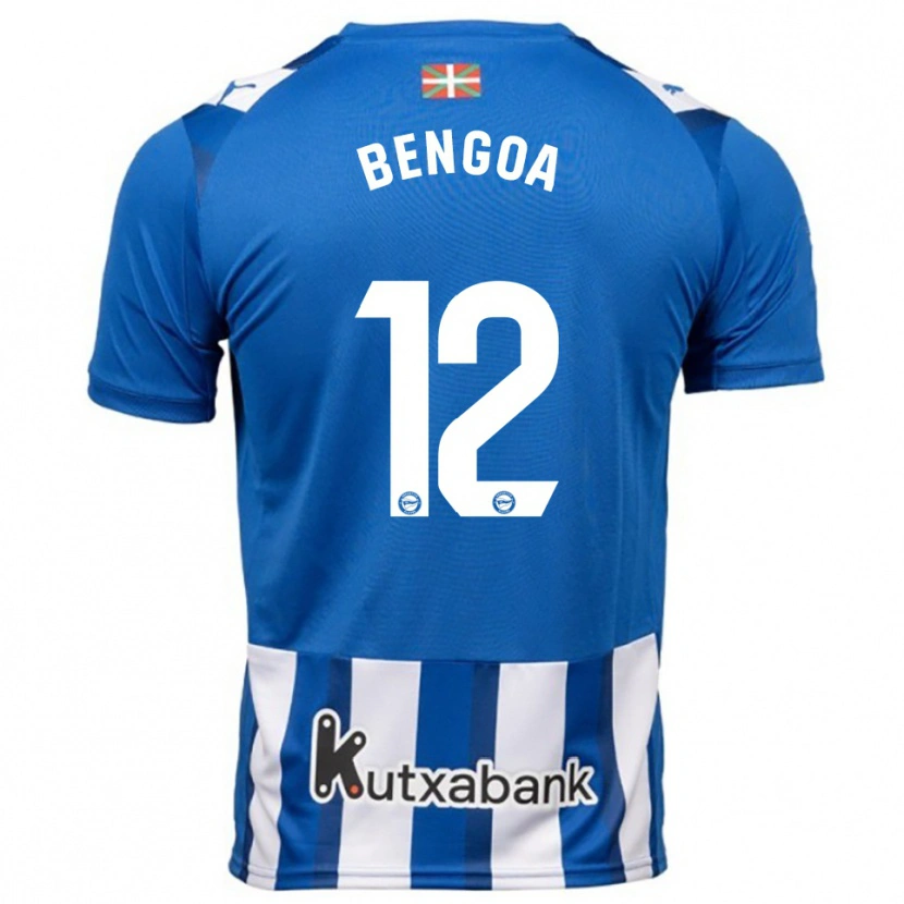 Danxen Kvinnor Nerea Bengoa #12 Blå Vit Hemmatröja Matchtröjor 2025/26 Tröjor T-Tröja