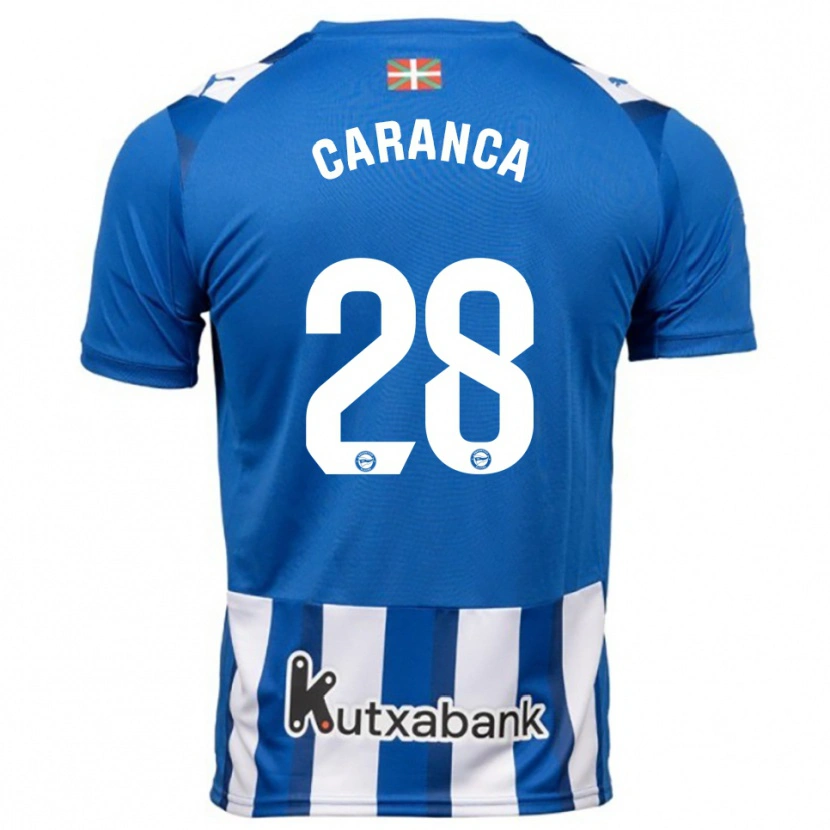 Danxen Kvinnor Sara Caranca #28 Blå Vit Hemmatröja Matchtröjor 2025/26 Tröjor T-Tröja