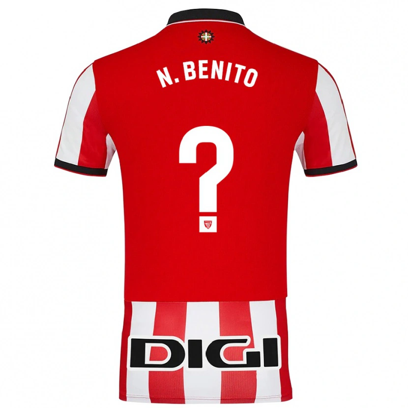Danxen Kvinnor Nerea Benito Zaldibar #0 Röd Vit Hemmatröja Matchtröjor 2025/26 Tröjor T-Tröja