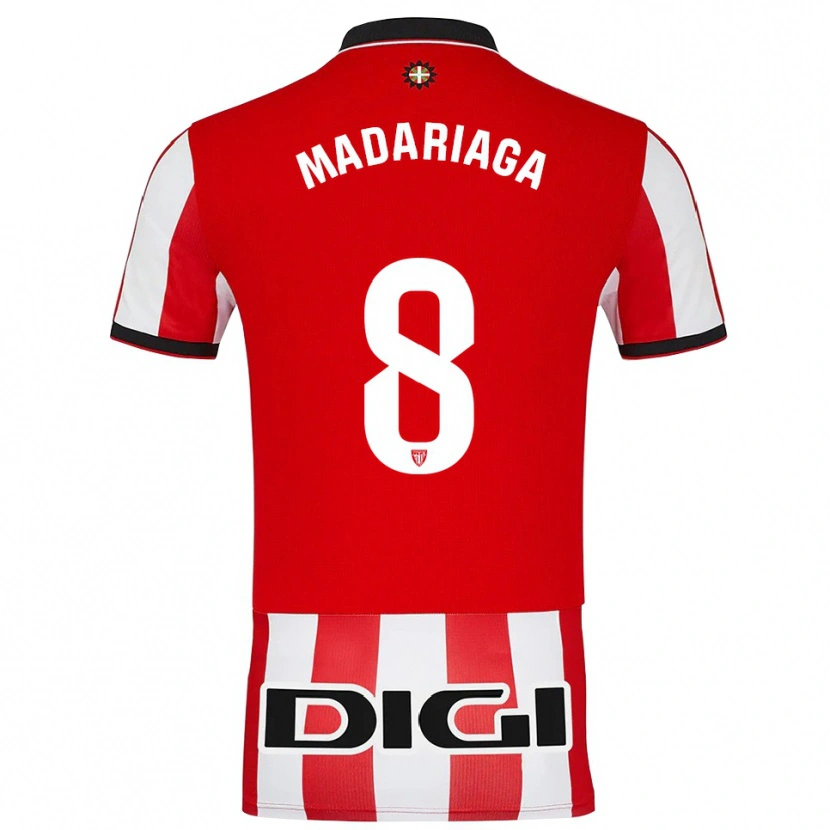 Danxen Kvinnor Joan Madariaga #8 Röd Vit Hemmatröja Matchtröjor 2025/26 Tröjor T-Tröja