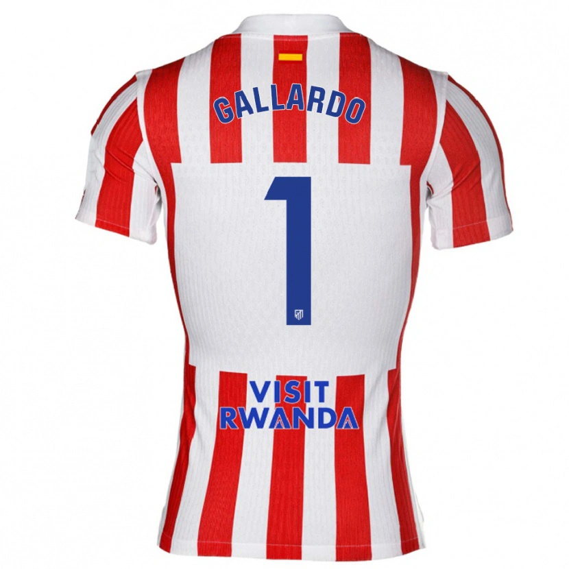 Danxen Kvinnor Lola Gallardo #1 Röd Vit Hemmatröja Matchtröjor 2025/26 Tröjor T-Tröja