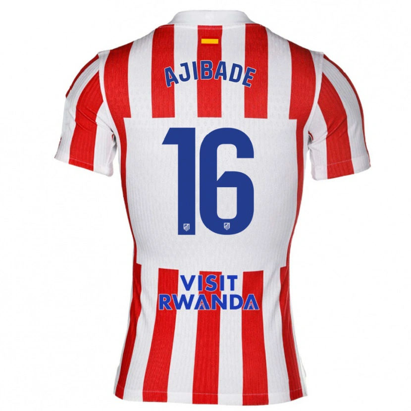 Danxen Kvinnor Rasheedat Ajibade #16 Röd Vit Hemmatröja Matchtröjor 2025/26 Tröjor T-Tröja