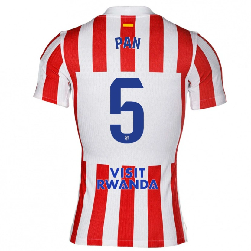 Danxen Kvinnor Pablo Pan #5 Röd Vit Hemmatröja Matchtröjor 2025/26 Tröjor T-Tröja