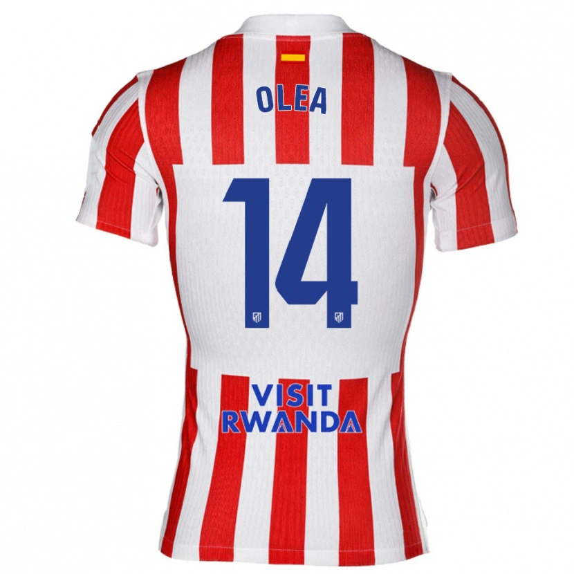 Danxen Kvinnor Rubén Olea #14 Röd Vit Hemmatröja Matchtröjor 2025/26 Tröjor T-Tröja