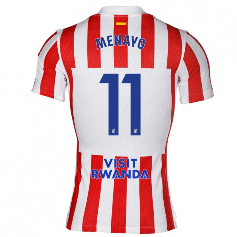 Danxen Kvinnor Carmen Menayo #11 Röd Vit Hemmatröja Matchtröjor 2025/26 Tröjor T-Tröja