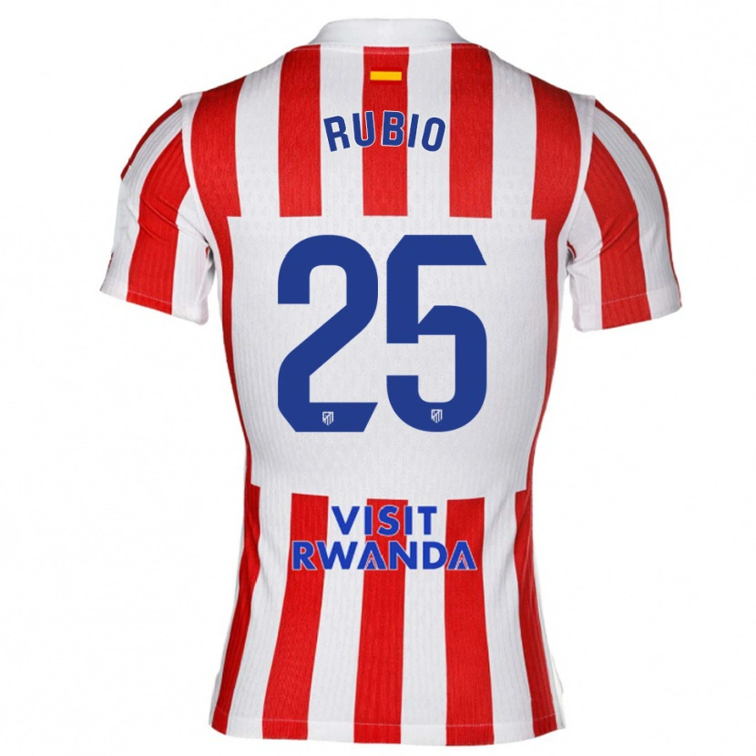 Danxen Kvinnor Daniel Rubio #25 Röd Vit Hemmatröja Matchtröjor 2025/26 Tröjor T-Tröja