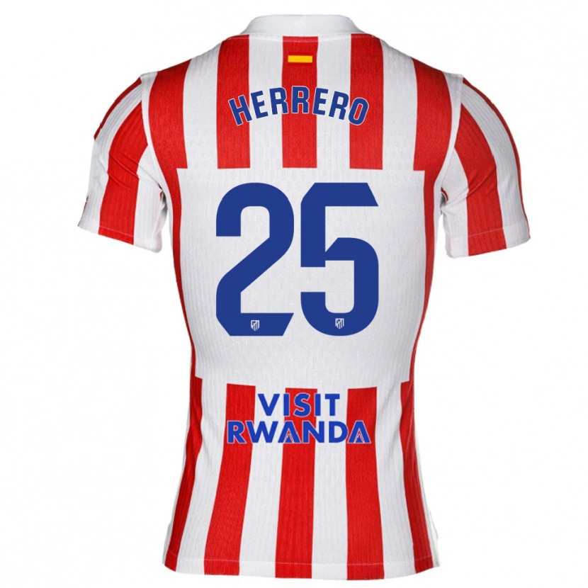 Danxen Kvinnor Alex Herrero #25 Röd Vit Hemmatröja Matchtröjor 2025/26 Tröjor T-Tröja