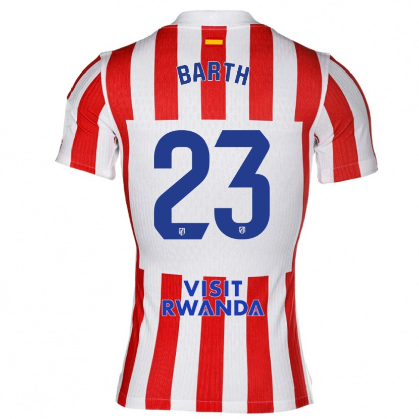Danxen Kvinnor Merle Barth #23 Röd Vit Hemmatröja Matchtröjor 2025/26 Tröjor T-Tröja