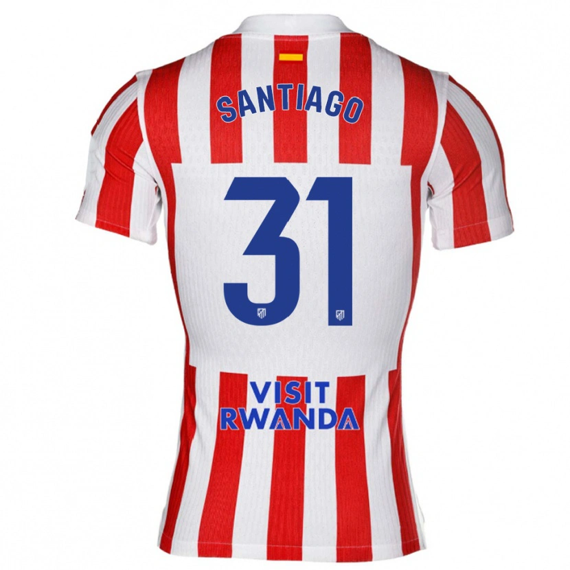 Danxen Kvinnor Abraham Santiago #31 Röd Vit Hemmatröja Matchtröjor 2025/26 Tröjor T-Tröja