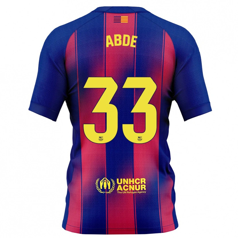 Danxen Kvinnor Ez Abde #33 Blå Röd Hemmatröja Matchtröjor 2025/26 Tröjor T-Tröja