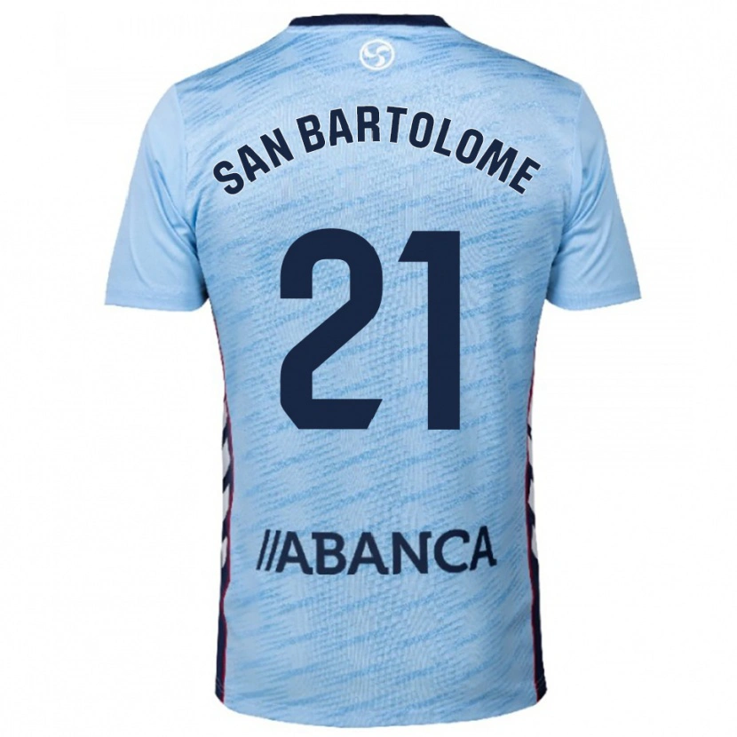 Danxen Kvinnor Victor San Bartolome #21 Himmelsblå Röd Hemmatröja Matchtröjor 2025/26 Tröjor T-Tröja