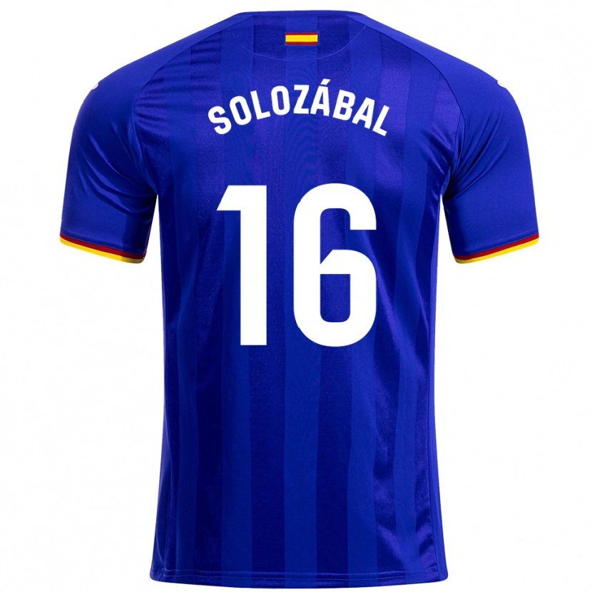 Danxen Kvinnor Hugo Solozábal #16 Blå Röd Gul Hemmatröja Matchtröjor 2025/26 Tröjor T-Tröja