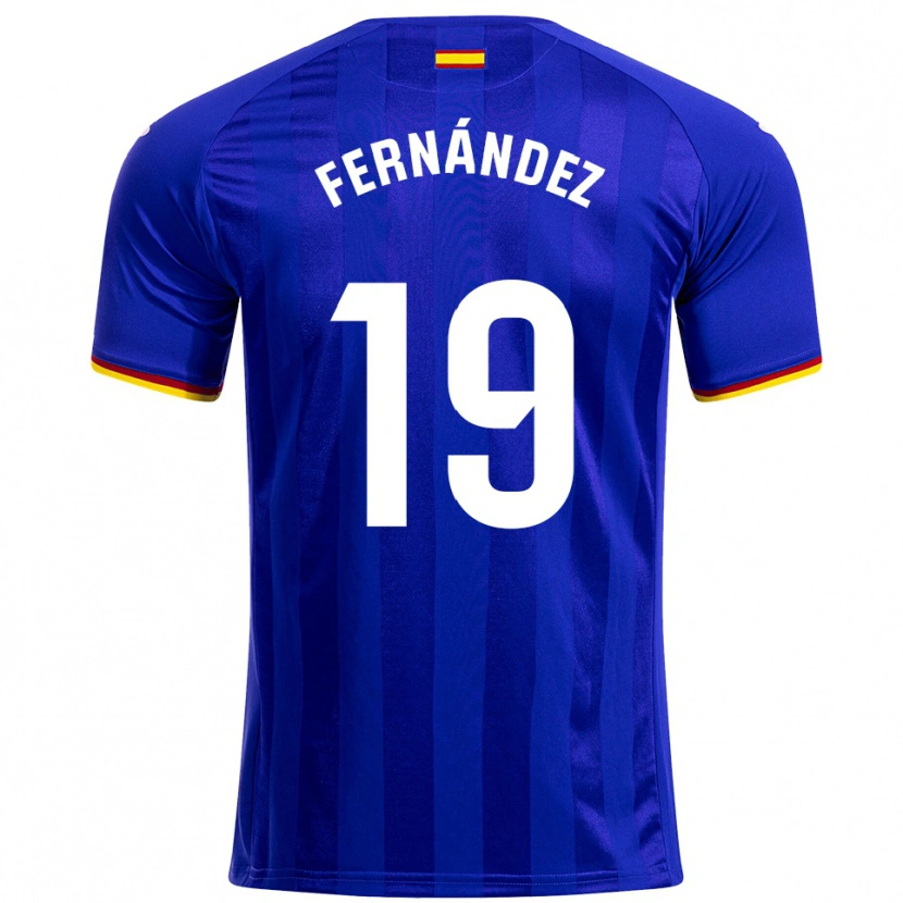 Danxen Kvinnor Ismael Fernández #19 Blå Röd Gul Hemmatröja Matchtröjor 2025/26 Tröjor T-Tröja