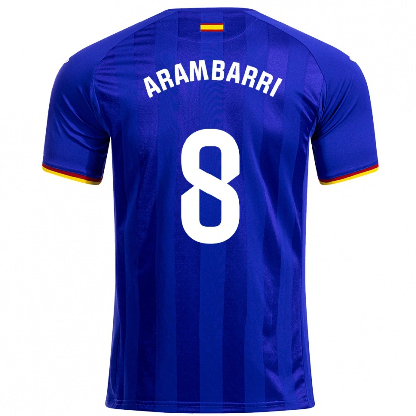 Danxen Kvinnor Mauro Arambarri #8 Blå Röd Gul Hemmatröja Matchtröjor 2025/26 Tröjor T-Tröja