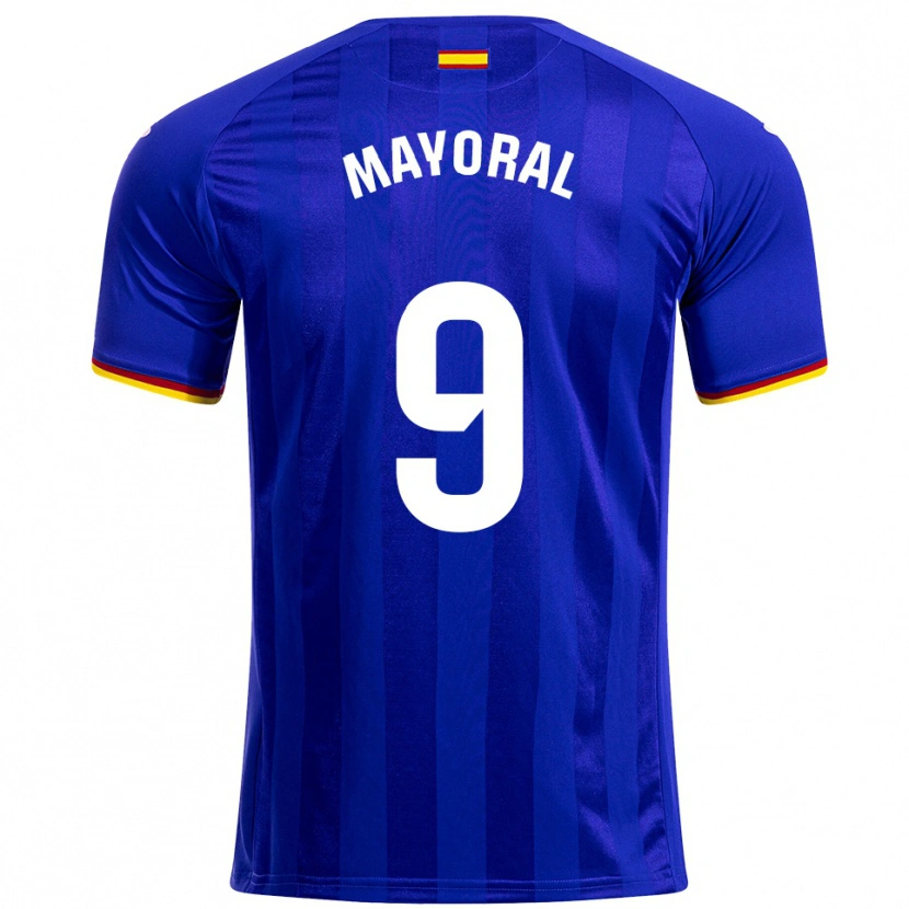 Danxen Kvinnor Borja Mayoral #9 Blå Röd Gul Hemmatröja Matchtröjor 2025/26 Tröjor T-Tröja