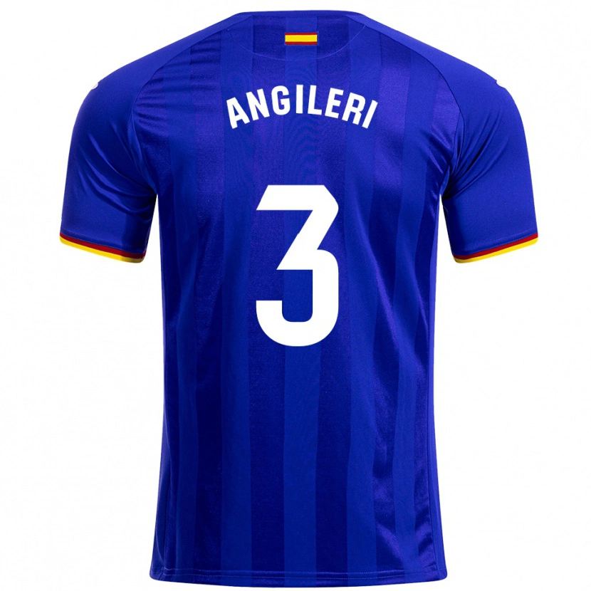Danxen Kvinnor Fabrizio Angileri #3 Blå Röd Gul Hemmatröja Matchtröjor 2025/26 Tröjor T-Tröja