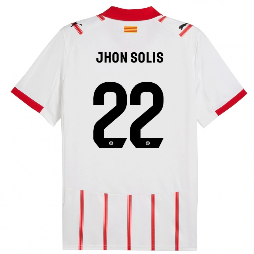 Danxen Kvinnor Jhon Solís #22 Vit Röd Hemmatröja Matchtröjor 2025/26 Tröjor T-Tröja