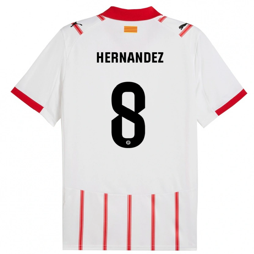 Danxen Kvinnor Sofia Hernández #8 Vit Röd Hemmatröja Matchtröjor 2025/26 Tröjor T-Tröja