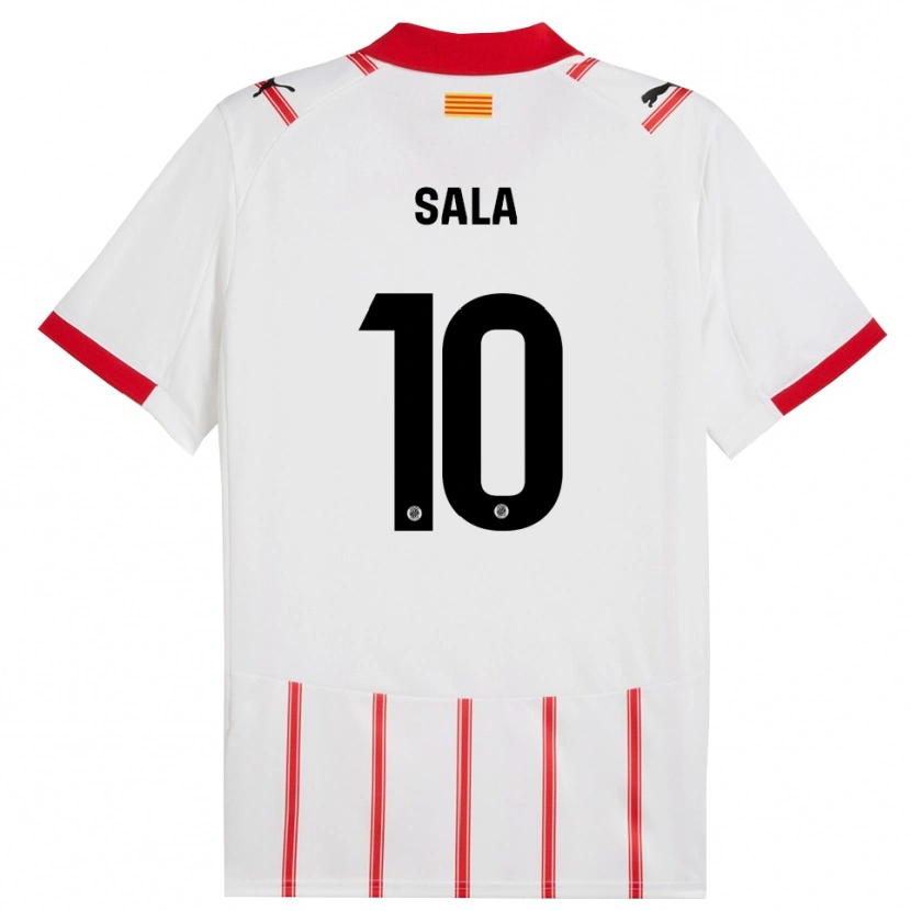 Danxen Kvinnor Georgina Sala #10 Vit Röd Hemmatröja Matchtröjor 2025/26 Tröjor T-Tröja