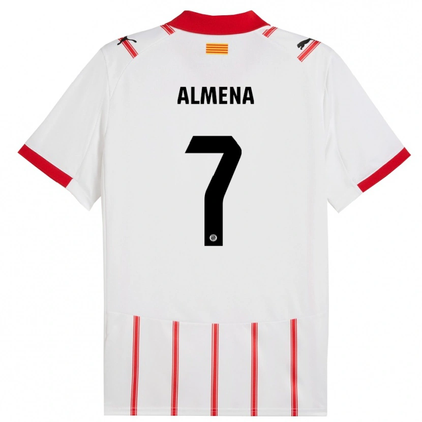 Danxen Kvinnor Iker Almena #7 Vit Röd Hemmatröja Matchtröjor 2025/26 Tröjor T-Tröja