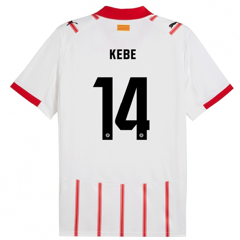 Danxen Kvinnor Moussa Kébé #14 Vit Röd Hemmatröja Matchtröjor 2025/26 Tröjor T-Tröja