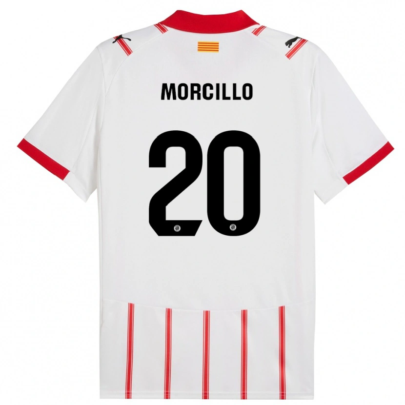Danxen Kvinnor Luis Morcillo #20 Vit Röd Hemmatröja Matchtröjor 2025/26 Tröjor T-Tröja
