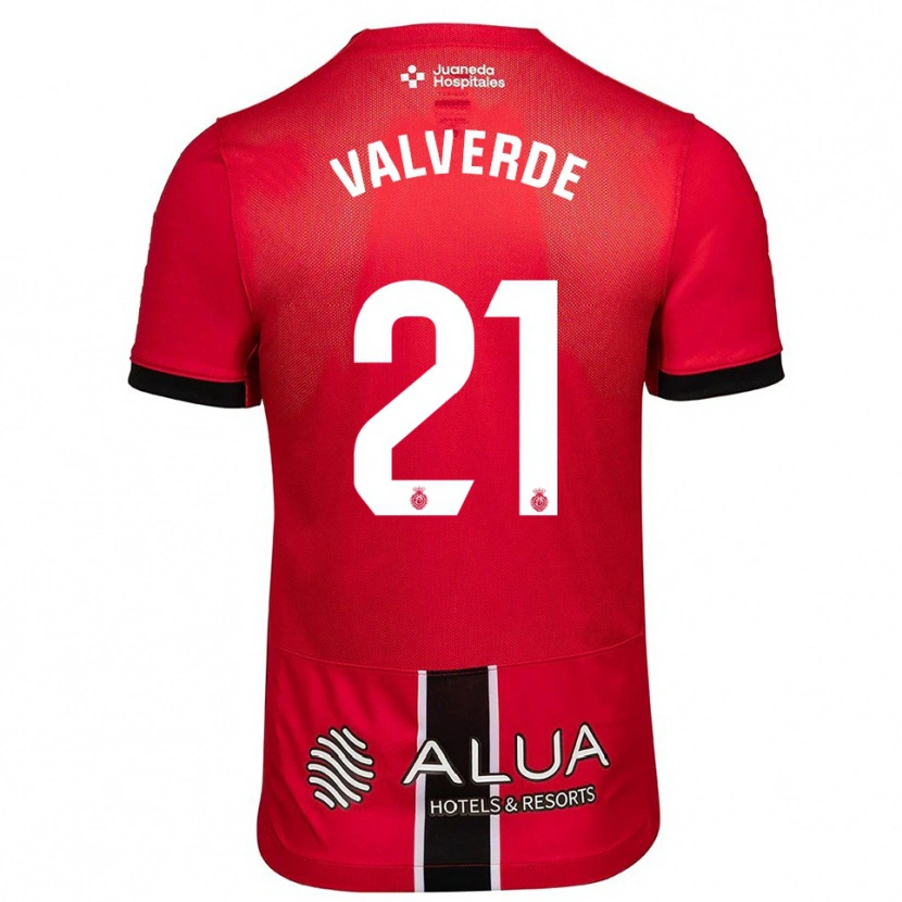 Danxen Kvinnor David Valverde #21 Röd Svart Hemmatröja Matchtröjor 2025/26 Tröjor T-Tröja