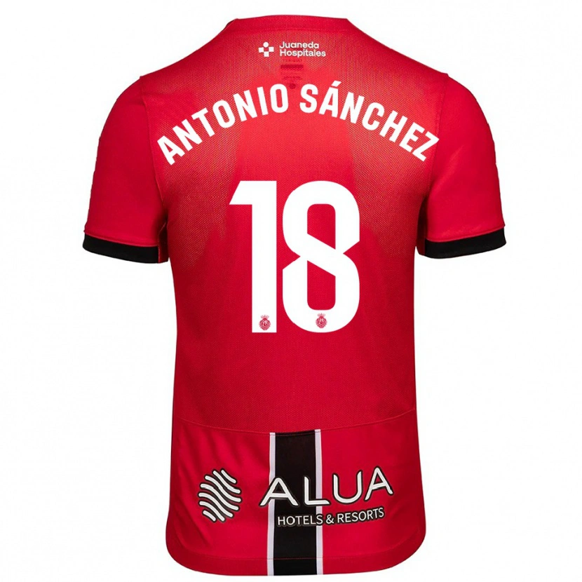 Danxen Kvinnor Antonio Sánchez #18 Röd Svart Hemmatröja Matchtröjor 2025/26 Tröjor T-Tröja