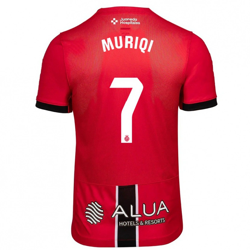 Danxen Kvinnor Vedat Muriqi #7 Röd Svart Hemmatröja Matchtröjor 2025/26 Tröjor T-Tröja