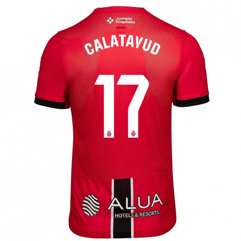 Danxen Kvinnor Miguel Calatayud #17 Röd Svart Hemmatröja Matchtröjor 2025/26 Tröjor T-Tröja