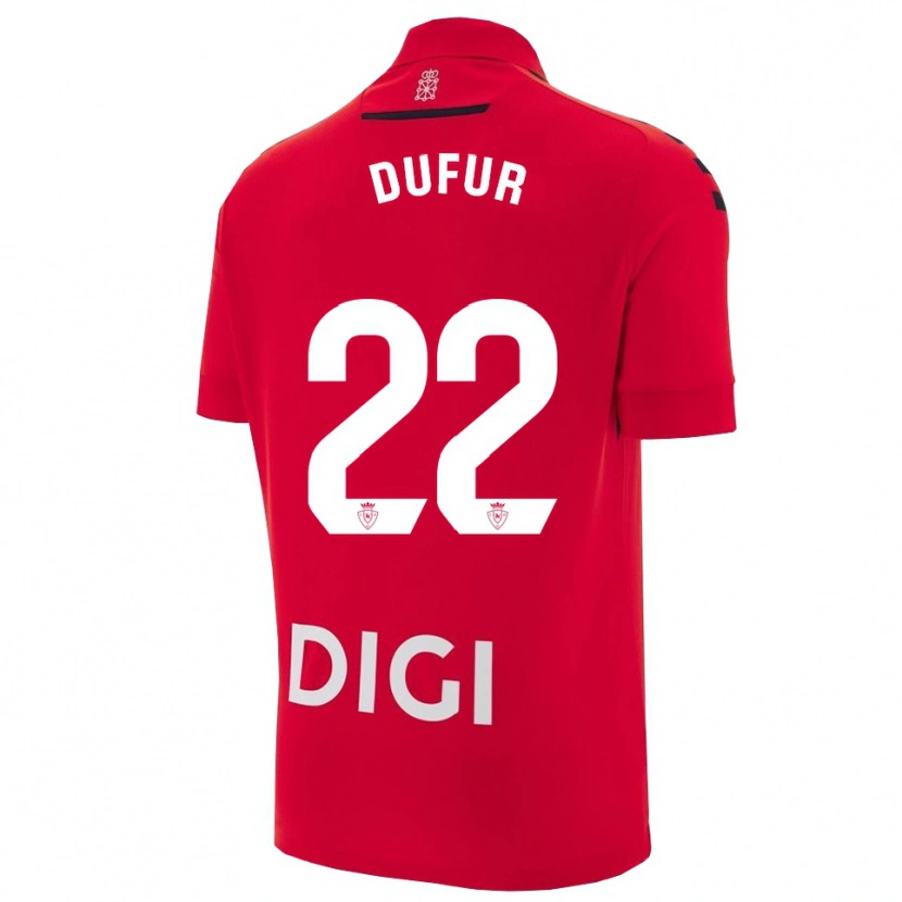Danxen Kvinnor Ander Dufur #22 Röd Svart Hemmatröja Matchtröjor 2025/26 Tröjor T-Tröja