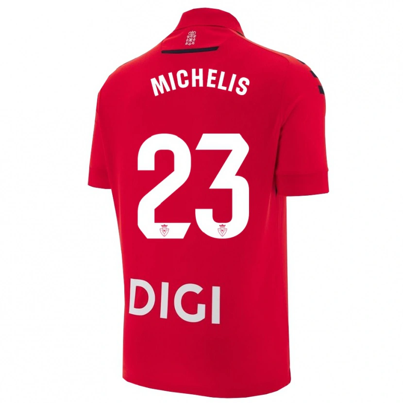 Danxen Kvinnor Nikolaos Michelis #23 Röd Svart Hemmatröja Matchtröjor 2025/26 Tröjor T-Tröja