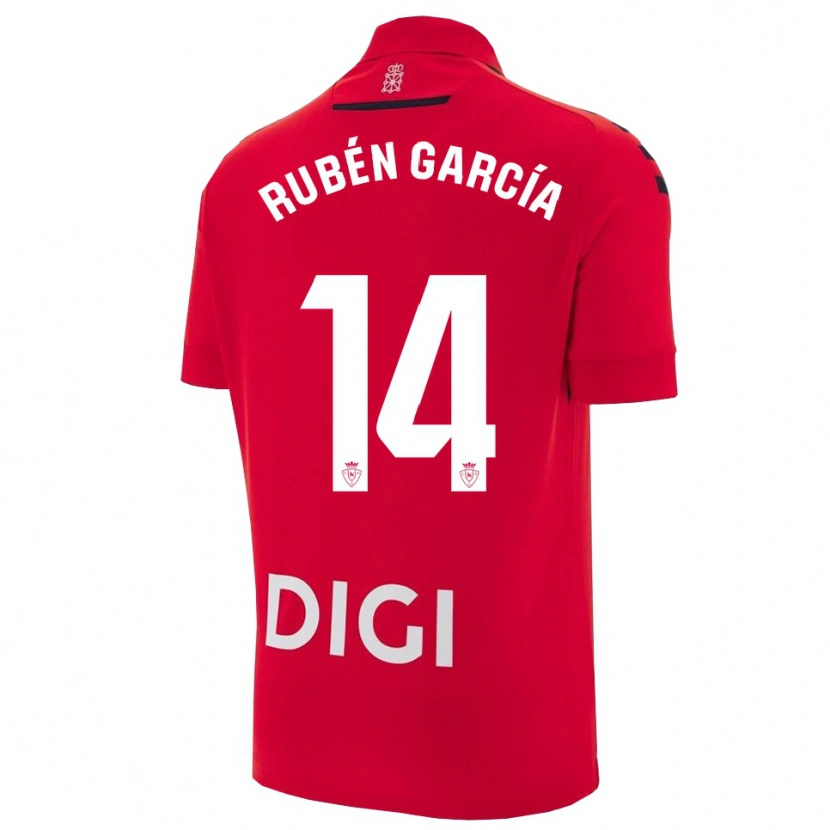 Danxen Kvinnor Rubén García #14 Röd Svart Hemmatröja Matchtröjor 2025/26 Tröjor T-Tröja