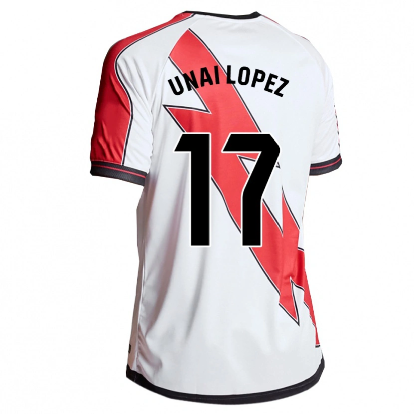 Danxen Kvinnor Unai López #17 Vit Röd Hemmatröja Matchtröjor 2025/26 Tröjor T-Tröja