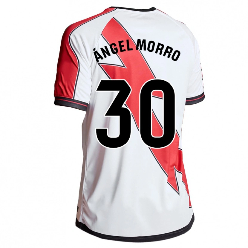 Danxen Kvinnor Miguel Ángel Morro #30 Vit Röd Hemmatröja Matchtröjor 2025/26 Tröjor T-Tröja