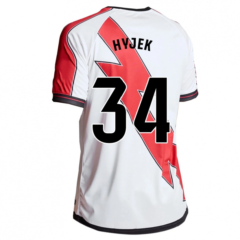 Danxen Kvinnor David Hyjek #34 Vit Röd Hemmatröja Matchtröjor 2025/26 Tröjor T-Tröja