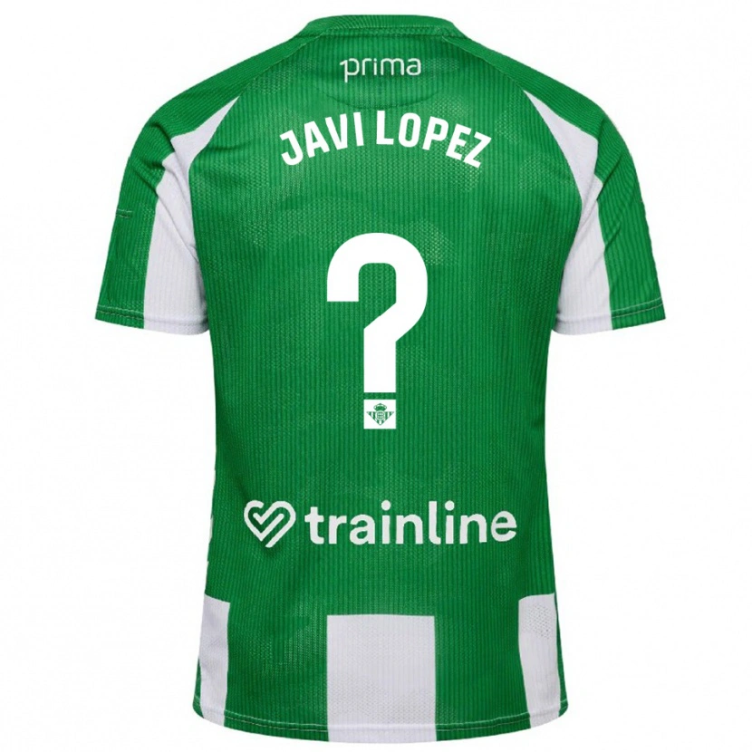 Danxen Kvinnor Javi López #0 Grön Vit Hemmatröja Matchtröjor 2025/26 Tröjor T-Tröja