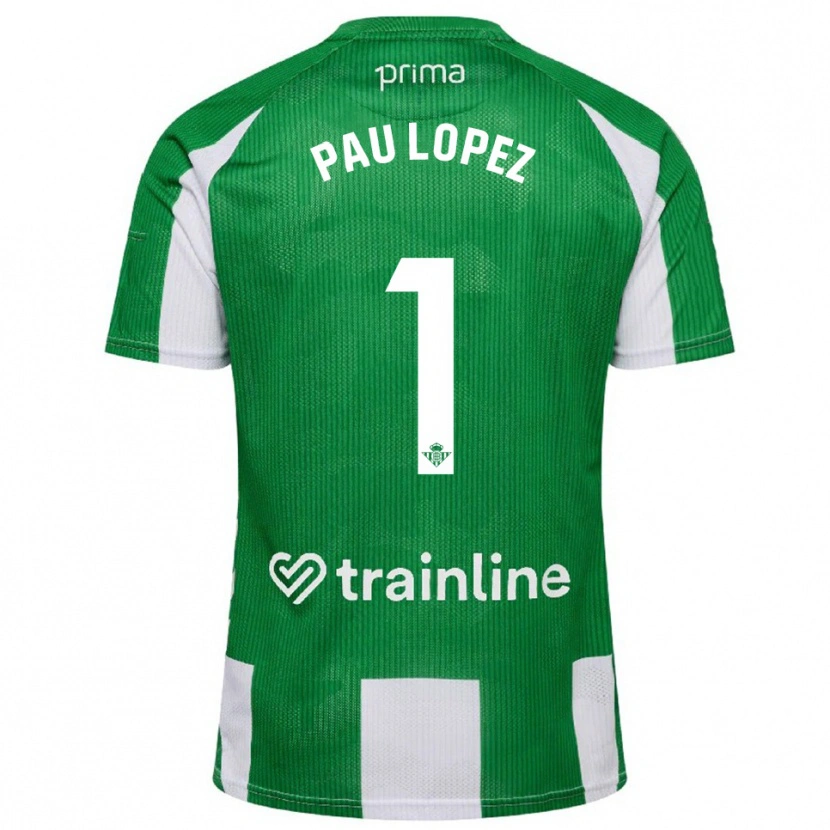 Danxen Kvinnor Pau López #1 Grön Vit Hemmatröja Matchtröjor 2025/26 Tröjor T-Tröja