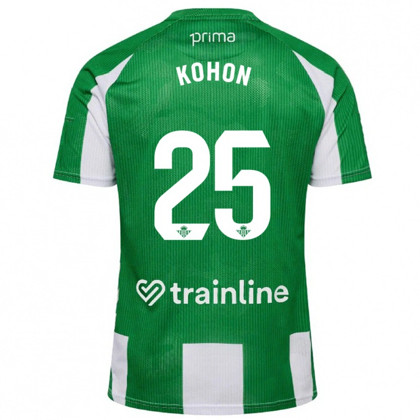 Danxen Kvinnor Rudy Kohon #25 Grön Vit Hemmatröja Matchtröjor 2025/26 Tröjor T-Tröja