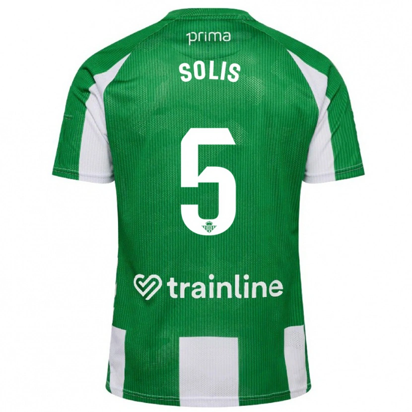 Danxen Kvinnor Marcos Solís #5 Grön Vit Hemmatröja Matchtröjor 2025/26 Tröjor T-Tröja