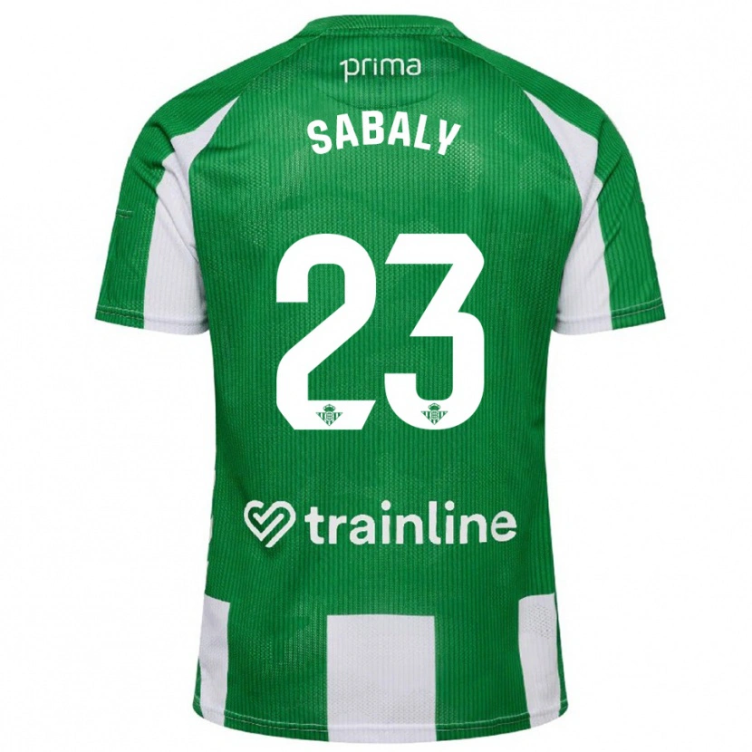 Danxen Kvinnor Youssouf Sabaly #23 Grön Vit Hemmatröja Matchtröjor 2025/26 Tröjor T-Tröja
